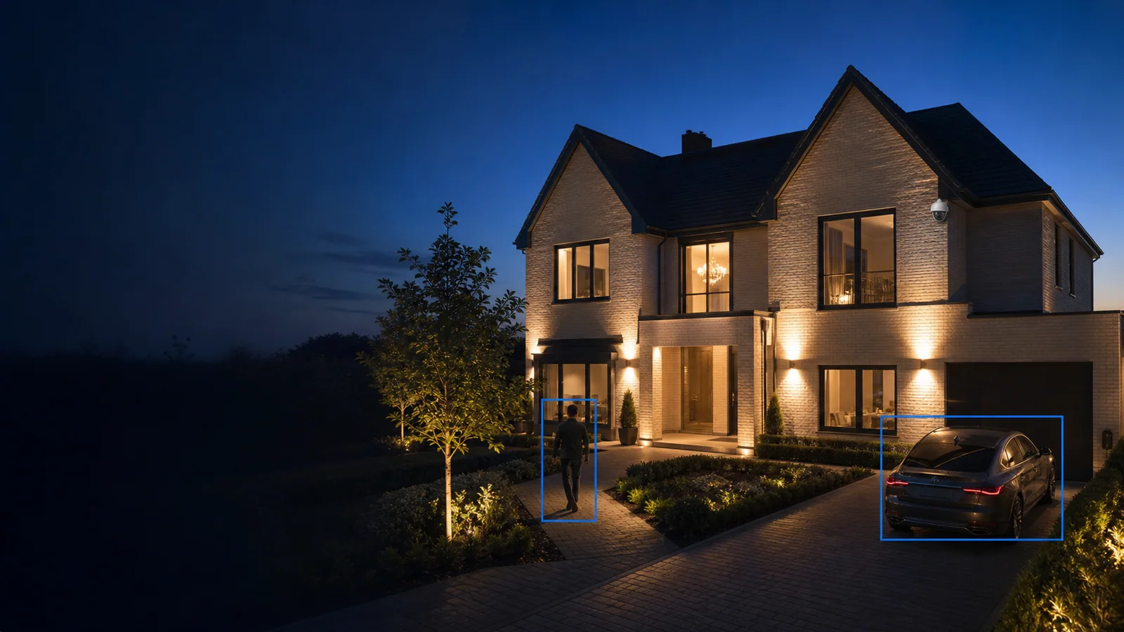 Professional CCTV installation at a modern Cambridge home